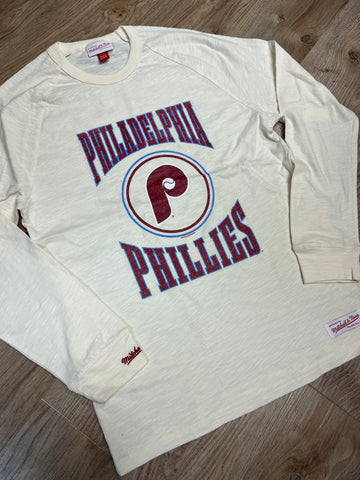 Phillies Arched Logo Slub Long Sleeve Tee