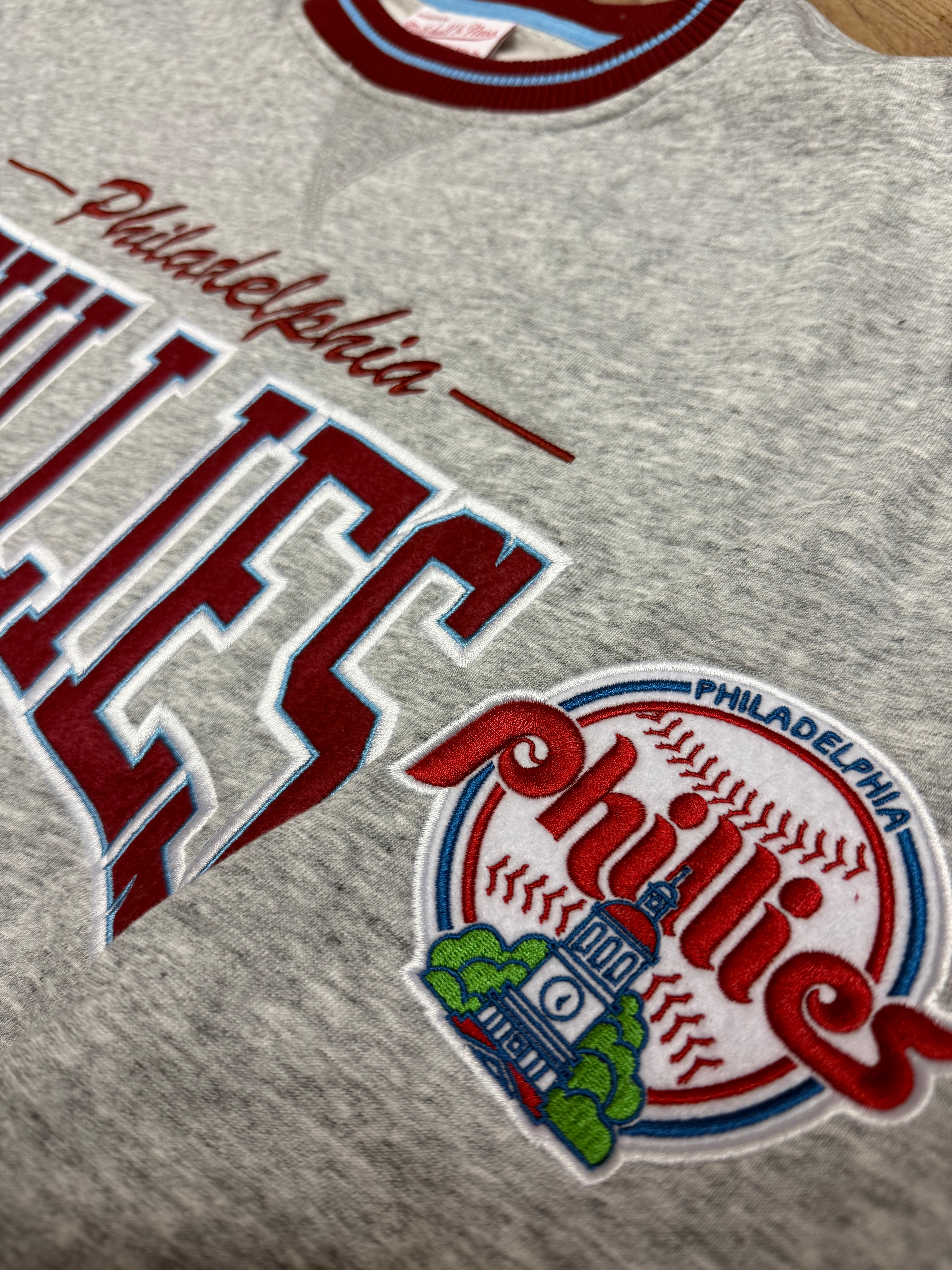 Philadelphia Phillies Throw It Back Fleece Crew Sweatshirt
