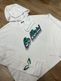 Go Birds Winged Crop White Hoodie