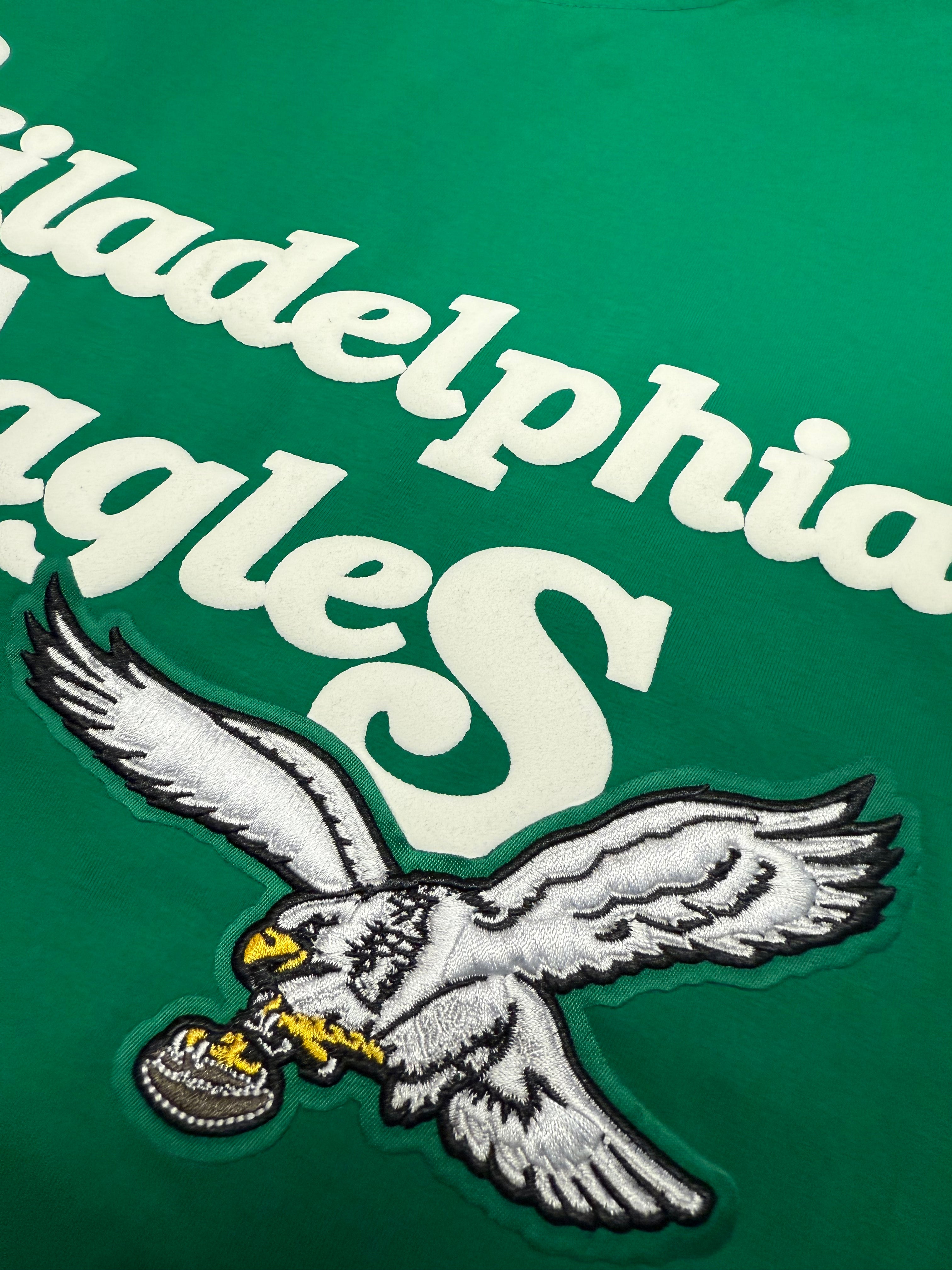 Philadelphia Eagles Throwback Kelly Green Puff Print Tee