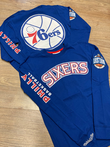 Kids Sixers Long Sleeve Wordmark Tee