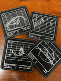 Playbook Leather Coasters