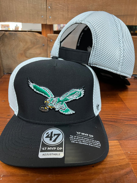 Throwback Eagles Black Flagon MVP Mesh Hat Monkey s Uncle