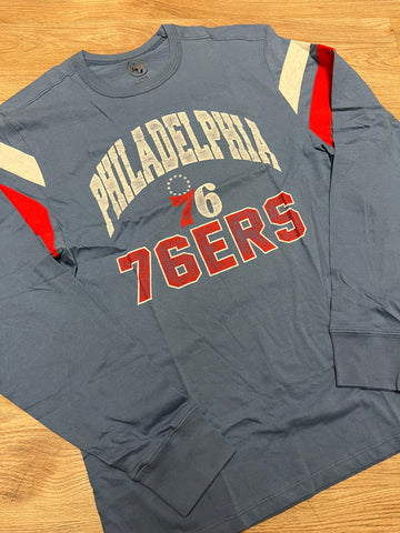 Sixers Irving Cadet Blue Long Sleeve Tee