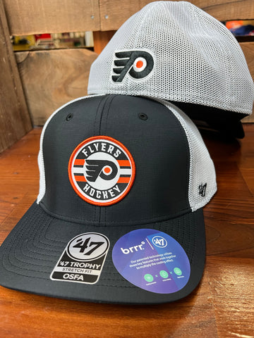 Flyers Black Wheeler 47 Trophy Flexfit Trucker Hat Monkey s Uncle