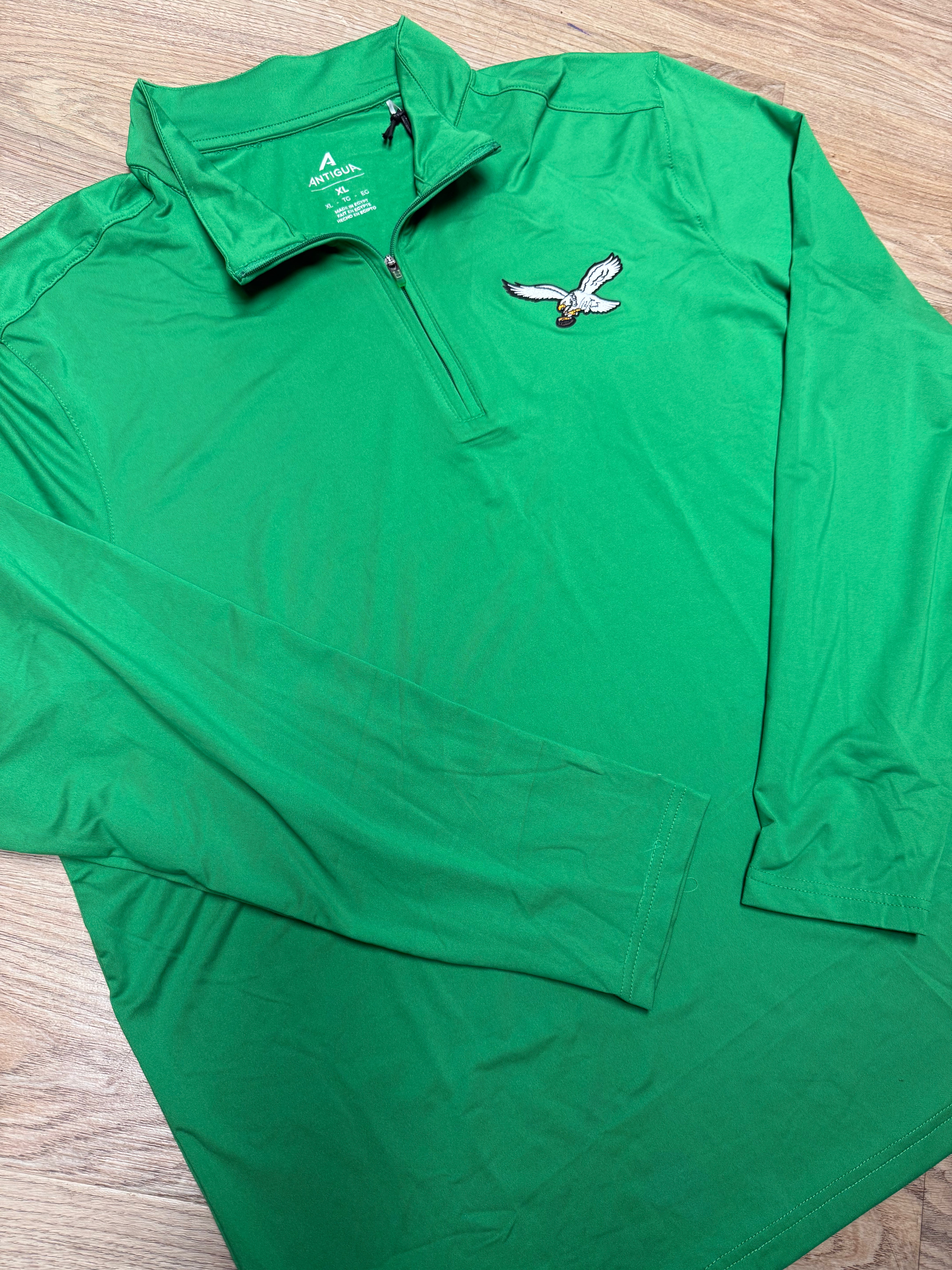 Philadelphia Eagles Kelly Green 1/4 Zip Pullover