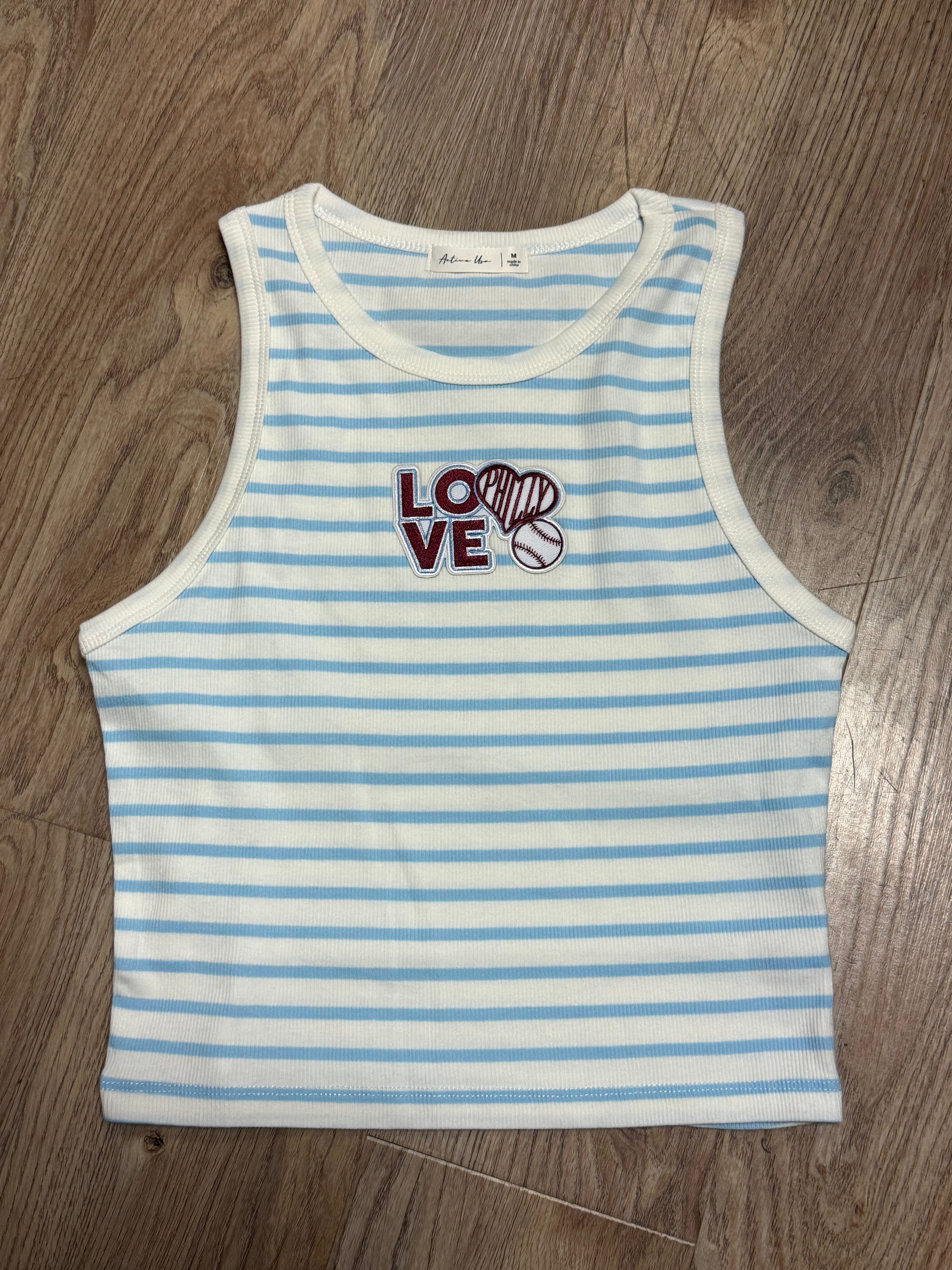 Ladies Philly Striped Ribbed Tank Top