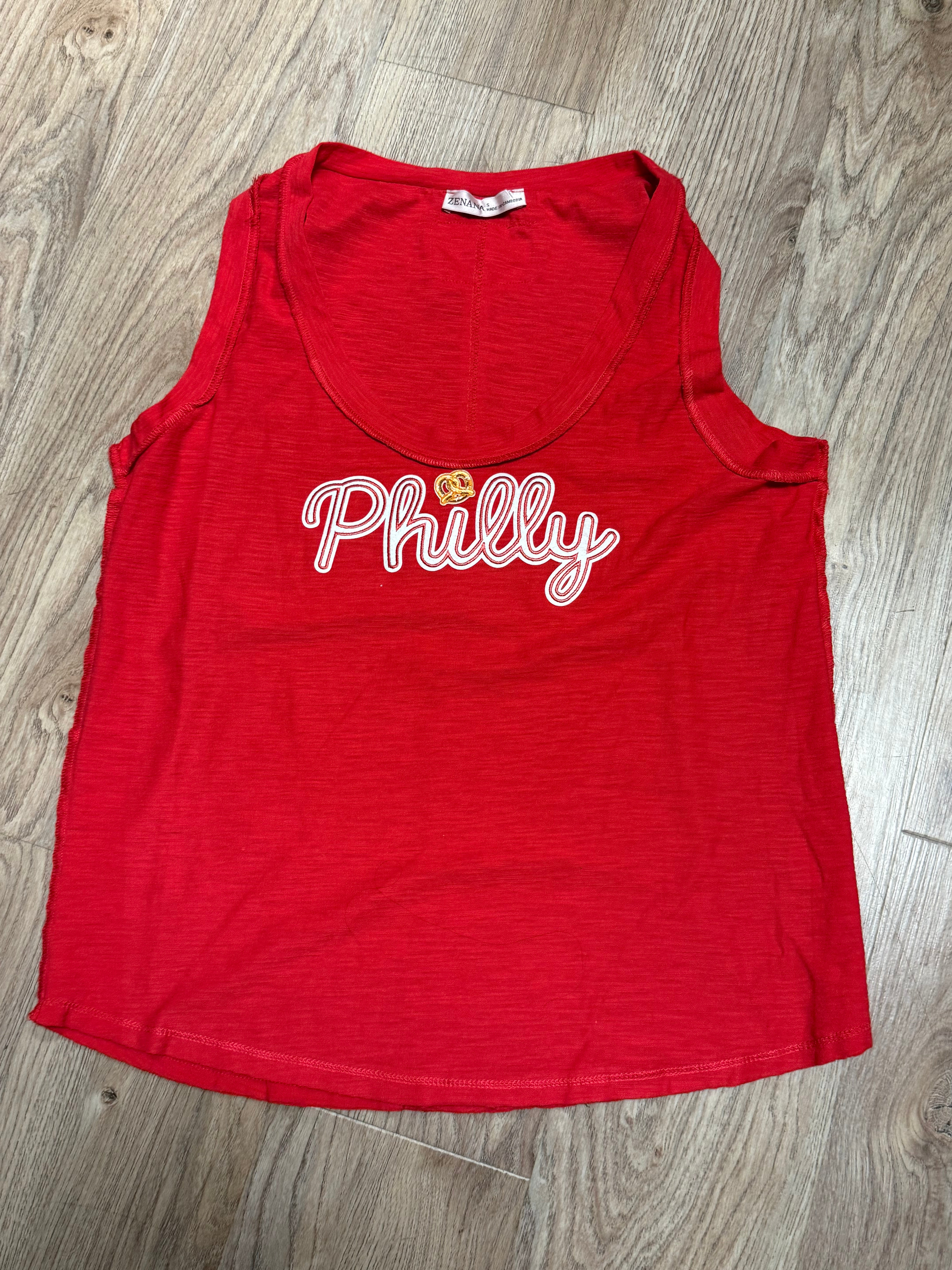Ladies Philly Red Tank Top
