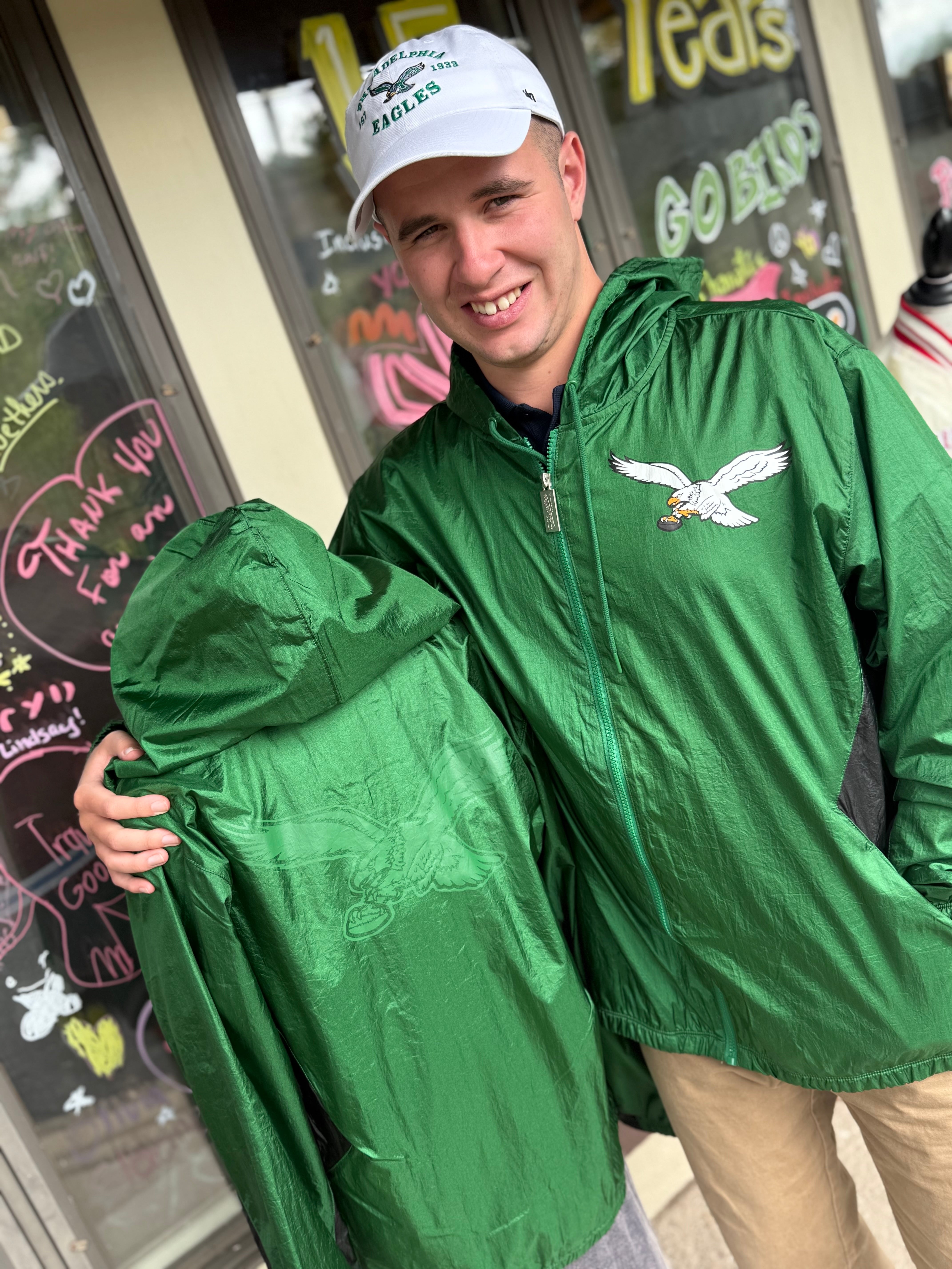 Eagles Throwback Playmaker Full Zip Windbreaker – Monkey's Uncle