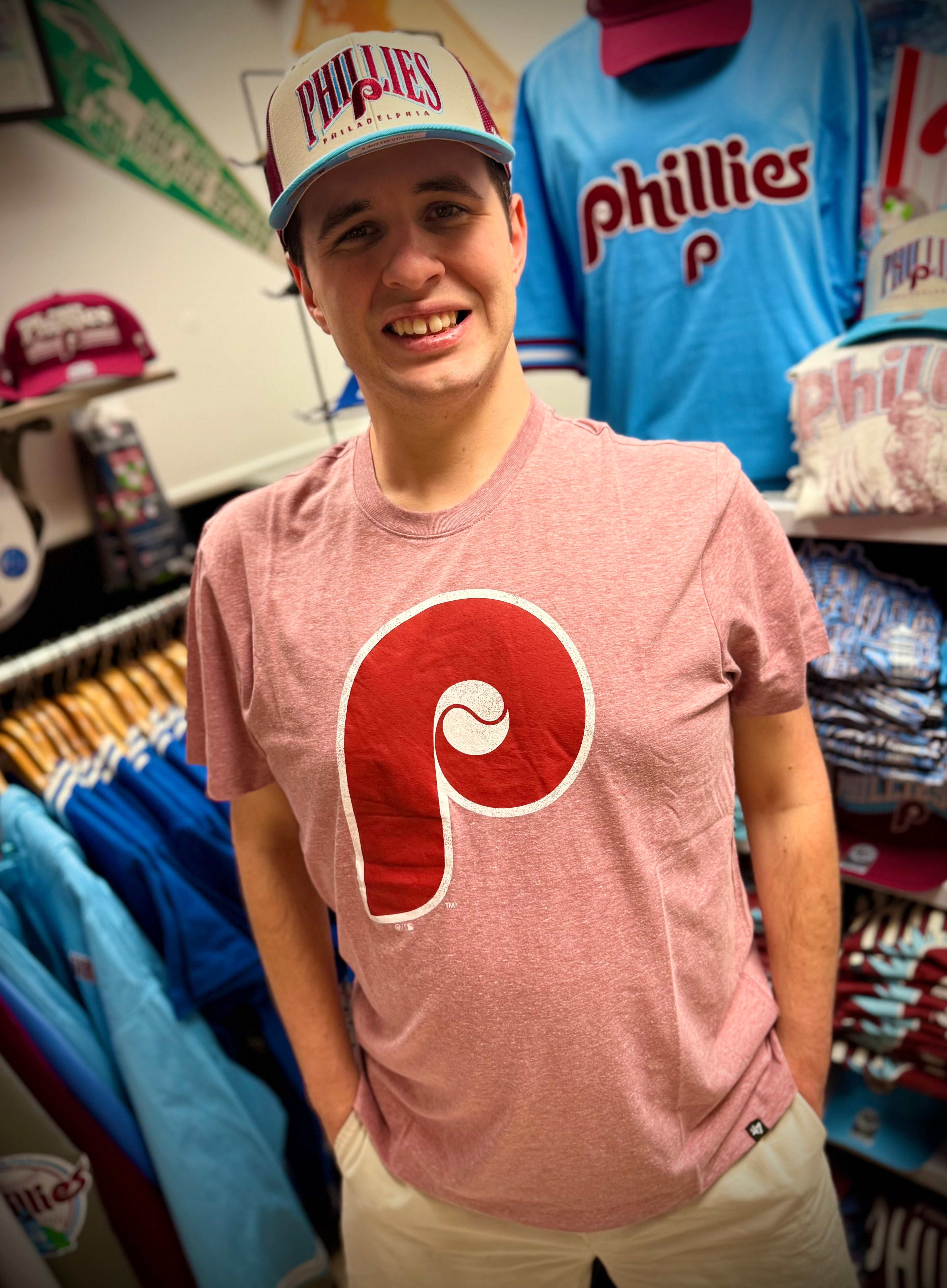 Phillies Cooperstown maroon imprint tee
