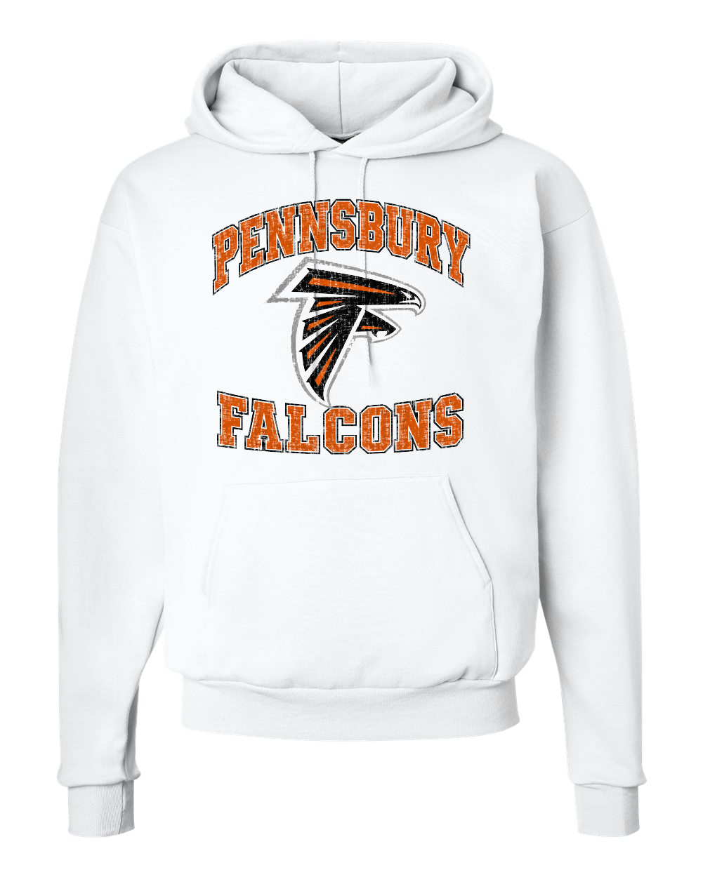 Pennsbury High School Falcons Distressed Hoodie
