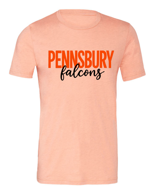 Pennsbury High School Falcons Pale Orange Tee