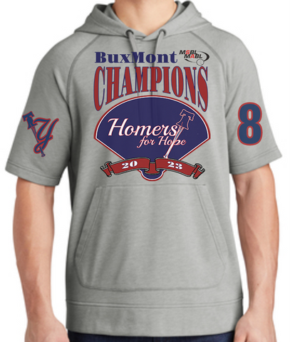 Homers for Hope Yankees 2023 Championship Short Sleeve Hoodie - PREORDER