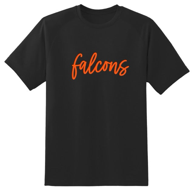 Pennsbury High School Falcons Orange Script Tee