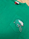 Eagles Kelly Green Embroidered Pocket Tee