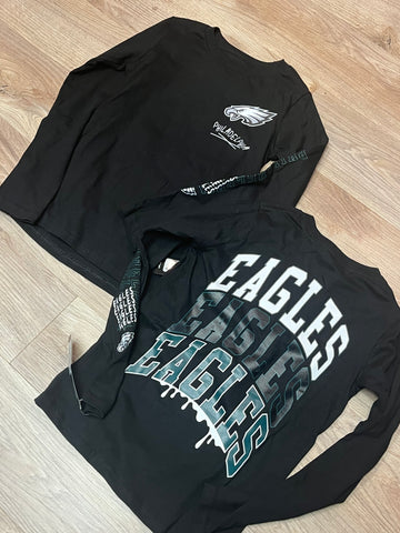 Eagles kids black long sleeve