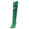 Ladies Eagles Sequins Kelly Green Over the Knee Bling Boots
