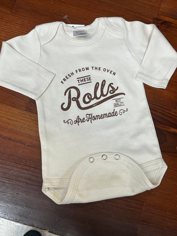 Baby rolls long sleeve onesie