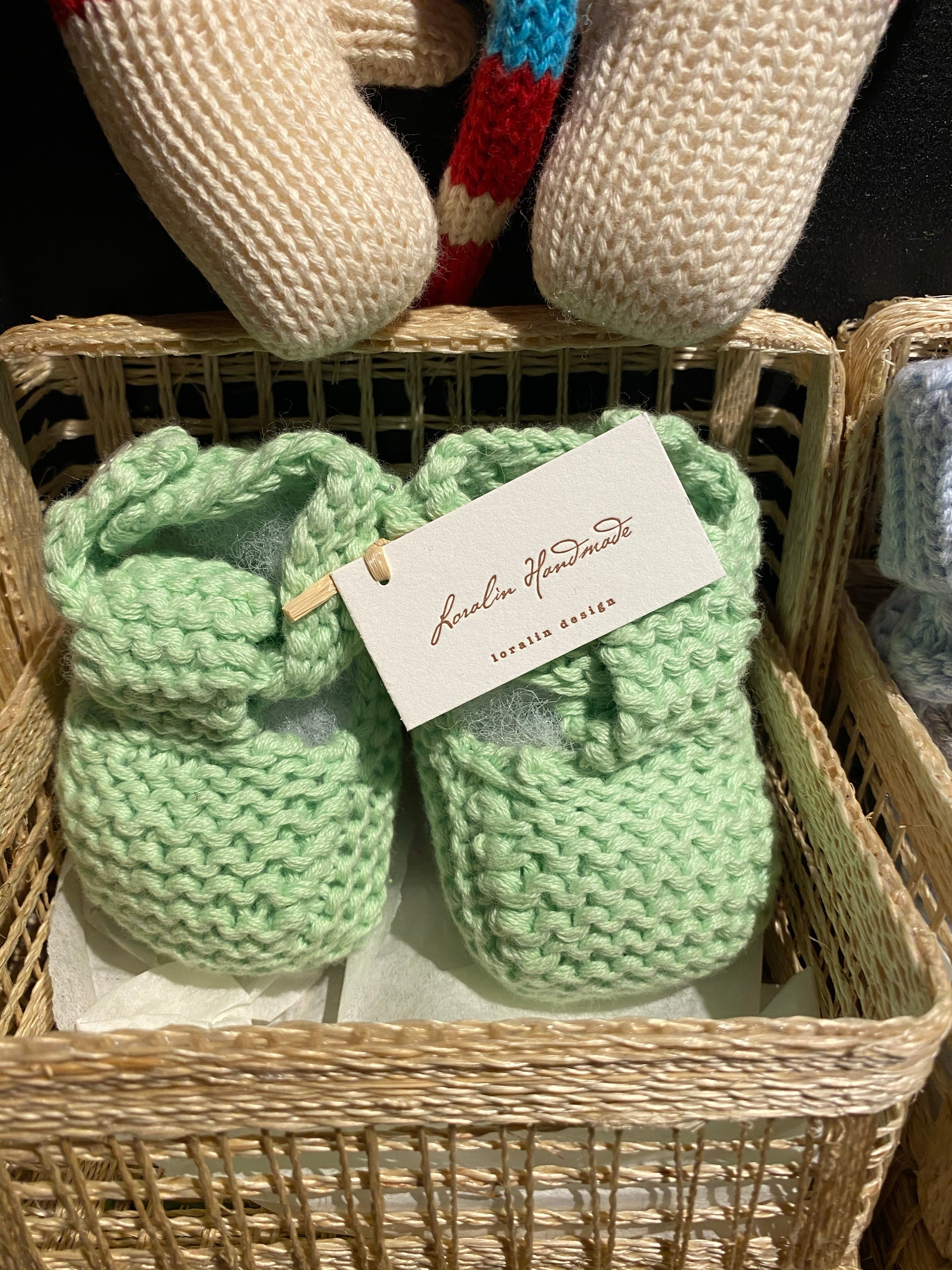 Mint green booties