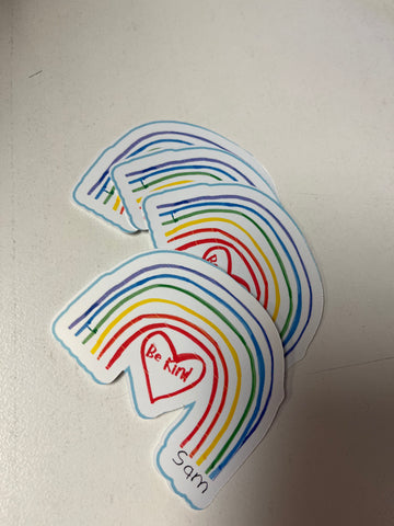 Be kind rainbow Sam sticker
