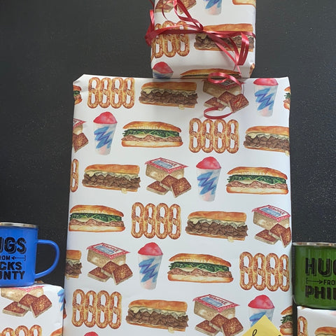 Philly food wrapping paper