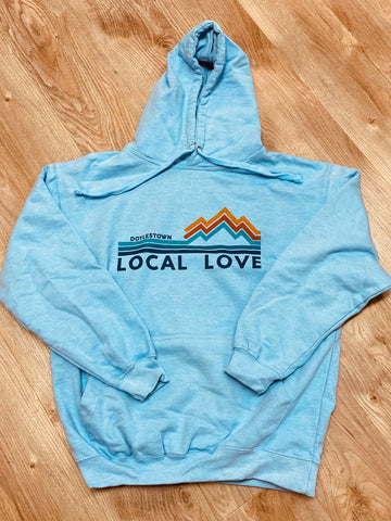 Local love baby blue Doylestown hoody
