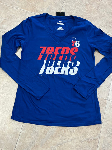 Sixers ladies long sleeve Vneck