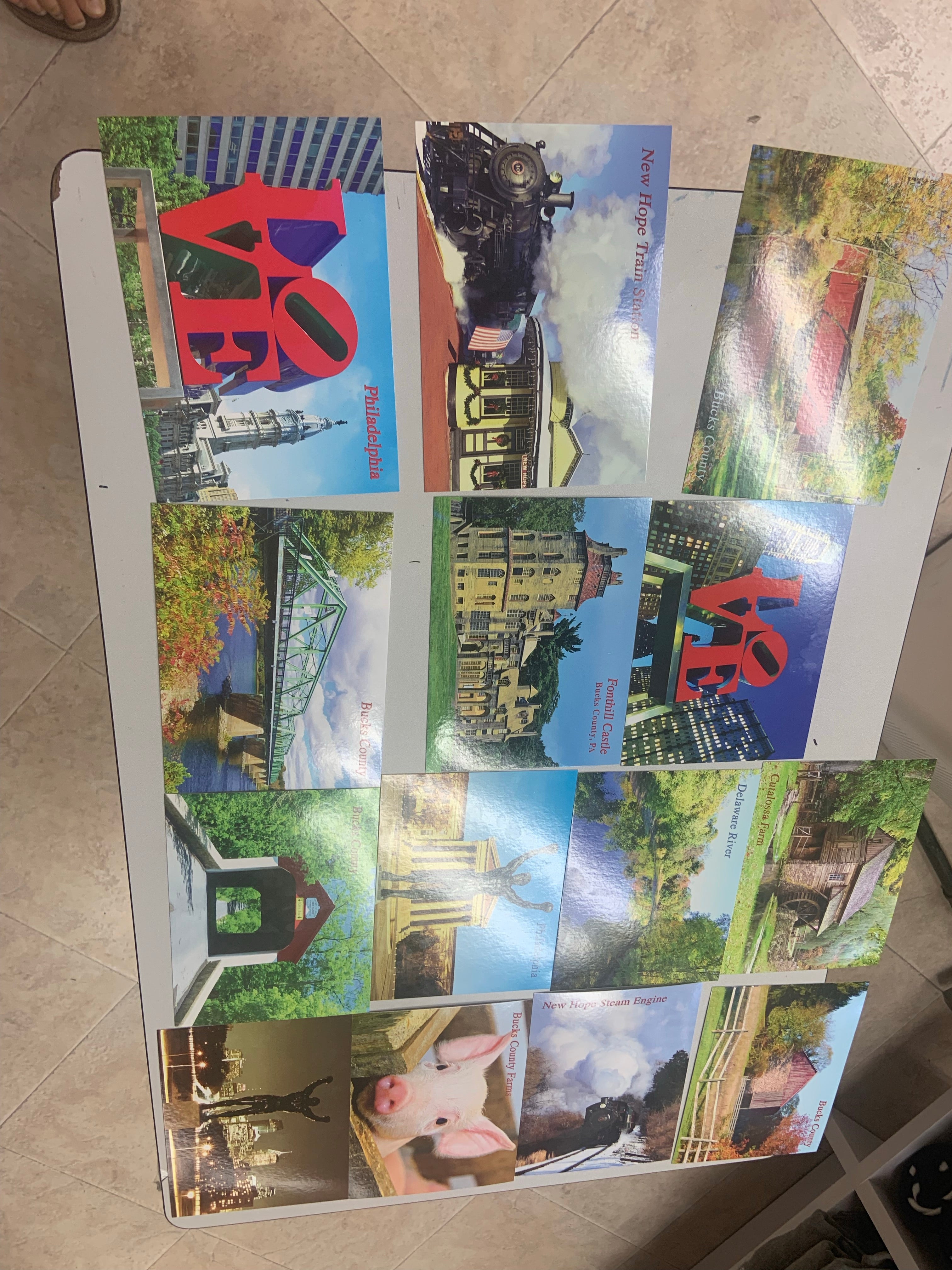 Philadelphia/Bucks county post cards