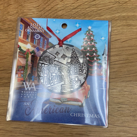 2021 silver small town ornaments