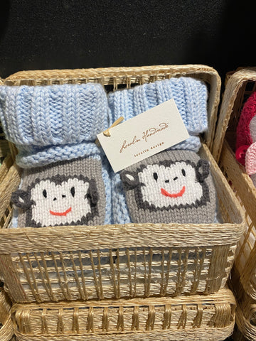 Monkey crochet booties