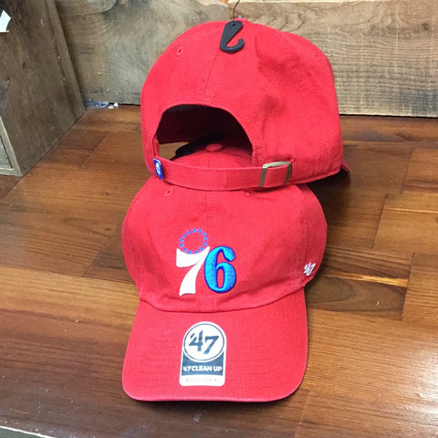 Sixers Red Cleanup Hat