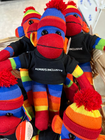 Always Inclusive Rainbow Sock Monkey