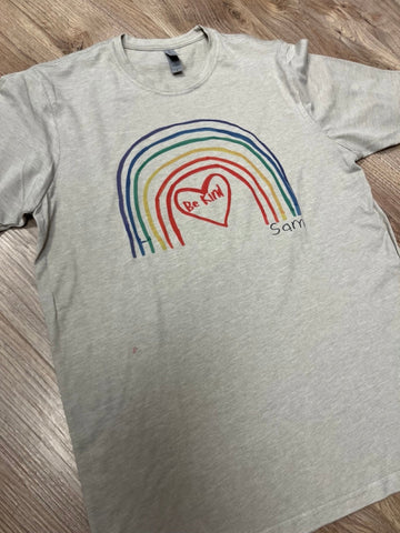 Kids Be kind rainbow - sam tee shirt